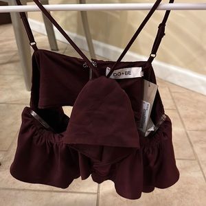 Do+be ruffle layered strappy top